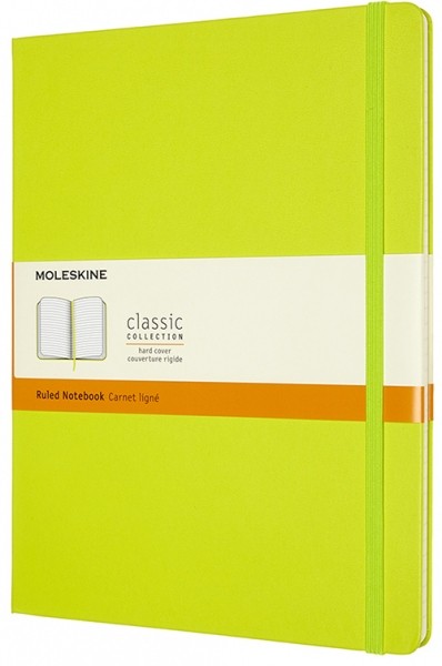 Блокнот Moleskine Classic великий 19 x 25 см в лінію лимонний зелений