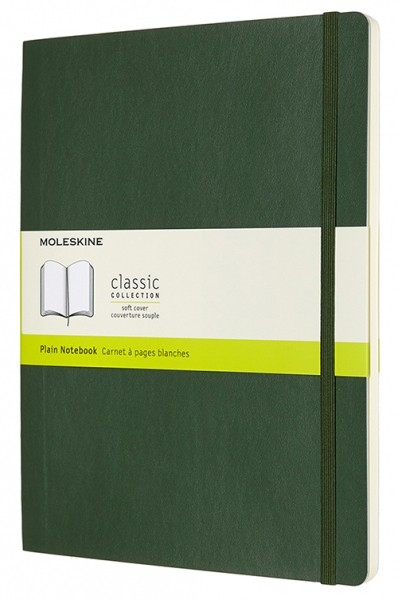 Блокнот Moleskine Classic великий 19 x 25 см нелінований миртовий зелений м'який