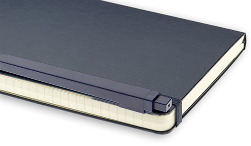 Подарунковий набір Moleskine Go середній 13 х 21 см в лінію сапфір у прозорому боксі