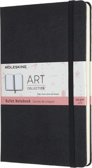 Блокнот Moleskine Art Bullet середній 13 х 21 см в крапку чорний 