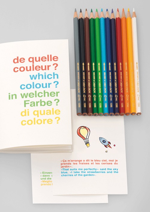 Набір Caran d'Ache Fancolor 12 акварельних олівців + скетчбук + подарунковий бокс