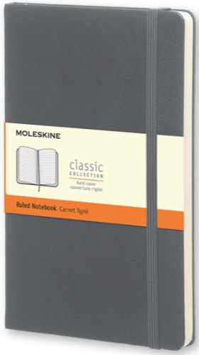 Блокнот Moleskine Classic середній 13 х 21 см в лінію сірий