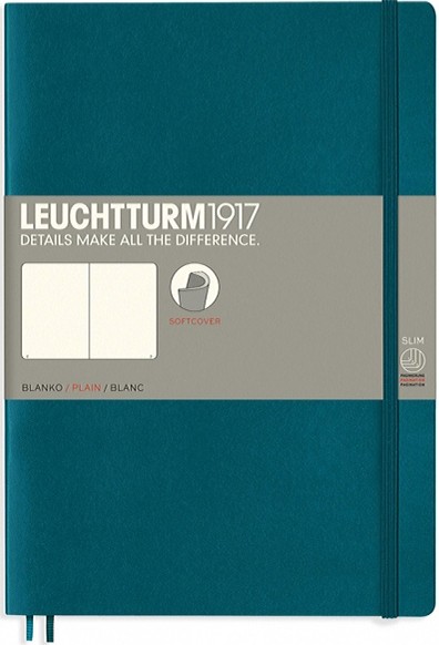 Блокнот Leuchtturm1917 Composition м'який В5 17,8 х 25,4 см нелінований тихоокеанський зелений 