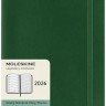 Щотижневик з місцем для записів Moleskine на 2026 рік середній 13 х 21 см миртовий зелений м'який