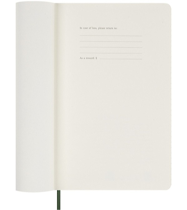 Щотижневик з місцем для записів Moleskine на 2026 рік середній 13 х 21 см миртовий зелений м'який