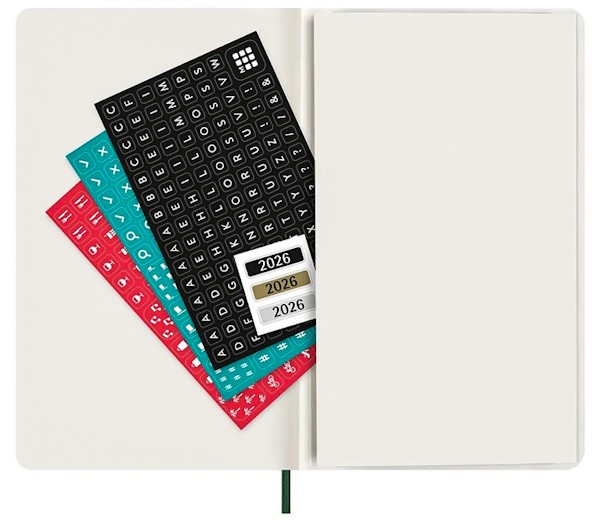 Щотижневик з місцем для записів Moleskine на 2026 рік середній 13 х 21 см миртовий зелений м'який