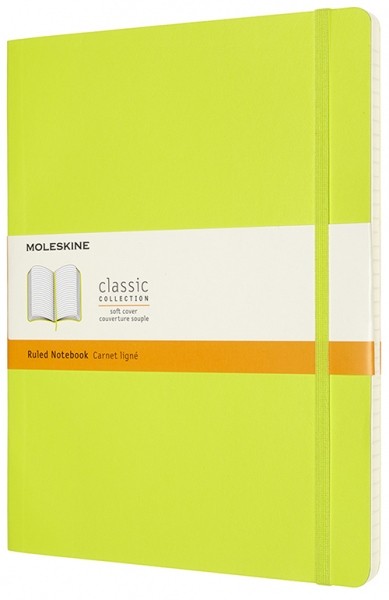 Блокнот Moleskine Classic великий 19 x 25 см в лінію лимонний зелений м'який
