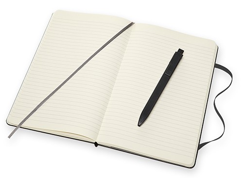 Подарунковий набір Moleskine Go середній 13 х 21 см в лінію чорний у прозорому боксі