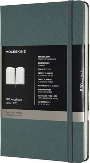 Блокнот недатований Moleskine PRO середній 13 х 21 см лісовий зелений