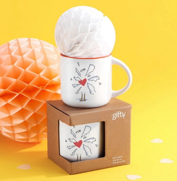 Чашка Gifty Гусь Любовка 350 мл