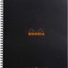 Блокнот Rhodia Classic A4+ чорний в крапку