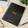 Блокнот Rhodia Classic A4+ чорний в крапку