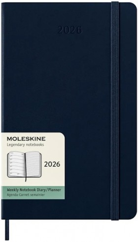 Щотижневик з місцем для записів Moleskine на 2026 рік середній 13 х 21 см сапфір