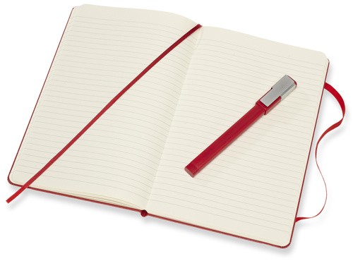 Подарунковий набір Moleskine середній 13 х 21 см червоний у прозорому боксі