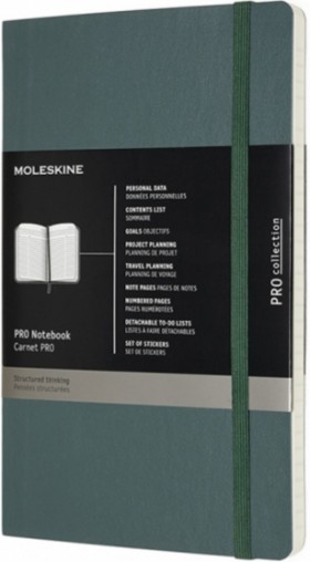 Блокнот недатований Moleskine PRO м'який середній 13 х 21 см лісовий зелений