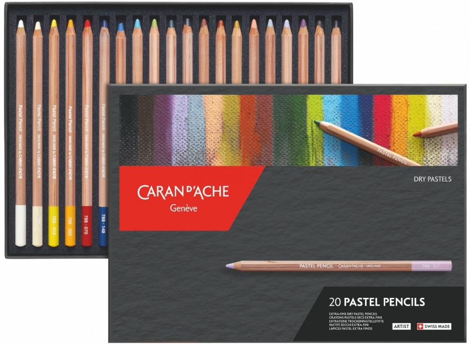 Набір пастельних сухих олівців Caran d'Ache Artist 20 штук 
