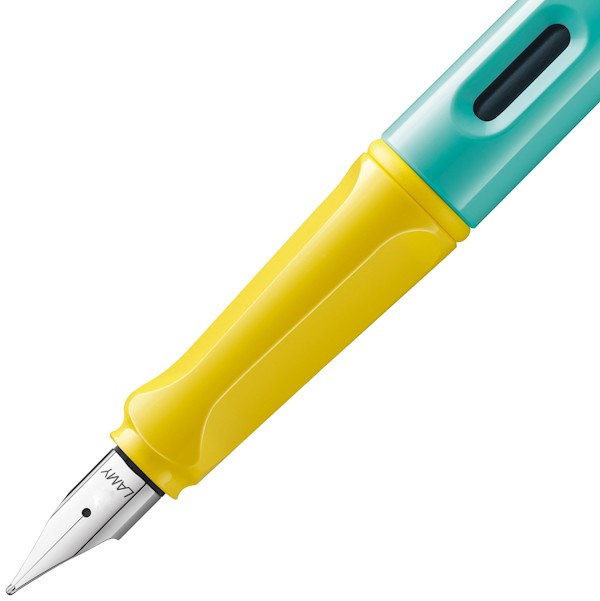 Чорнильна ручка Lamy Safari Summer Pina Colada жовто-блакитна перо F (тонке)
