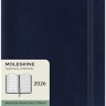 Щотижневик з місцем для записів Moleskine на 2026 рік середній 13 х 21 см сапфір м'який