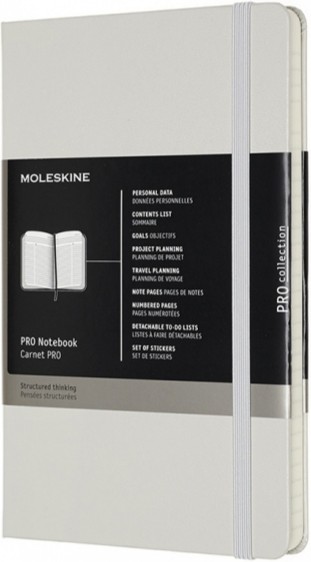 Блокнот недатований Moleskine PRO середній 13 х 21 см сірий