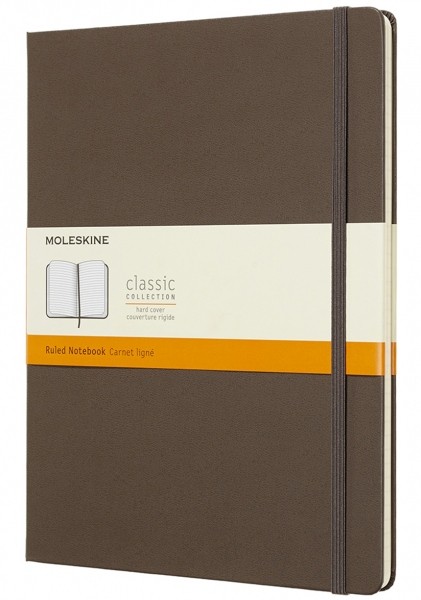 Блокнот Moleskine Classic великий 19 x 25 см в лінію коричневий