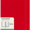 Щотижневик з місцем для записів Moleskine на 2026 рік середній 13 х 21 см червоний м'який