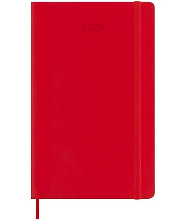 Щотижневик з місцем для записів Moleskine на 2026 рік середній 13 х 21 см червоний м'який