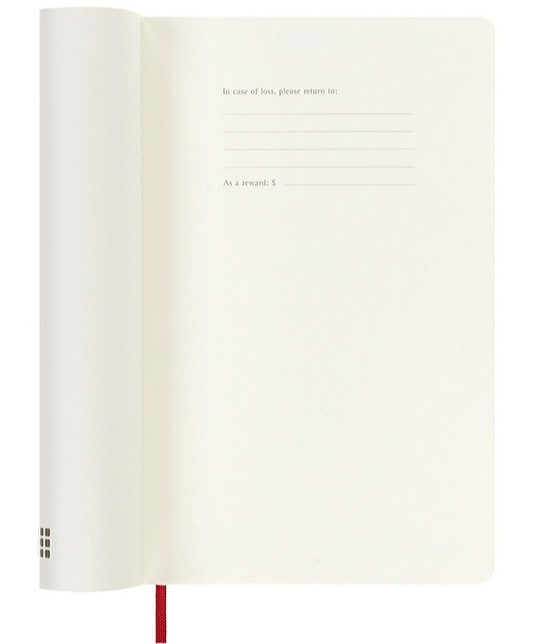 Щотижневик з місцем для записів Moleskine на 2026 рік середній 13 х 21 см червоний м'який