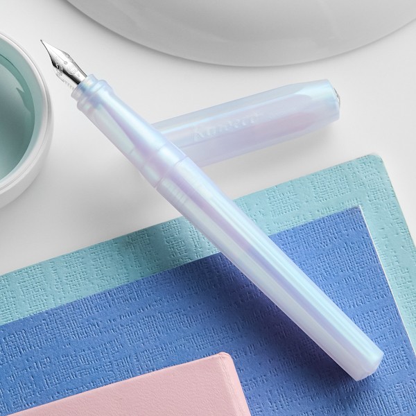 Чорнильна ручка Kaweco Perkeo Iridescent Pearl блакитно-перламутрова перо F (тонке)