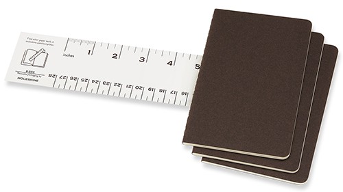 Набір зошитів Moleskine Cahier кишеньковий 9 х 14 см в клітинку коричневий