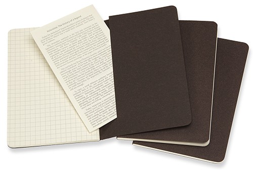 Набір зошитів Moleskine Cahier кишеньковий 9 х 14 см в клітинку коричневий