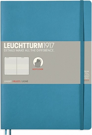 Блокнот Leuchtturm1917 Composition м'який В5 17,8 х 25,4 см в лінію холодний синій
