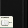 Щотижневик з місцем для записів Moleskine на 2026 рік середній 13 х 21 см чорний