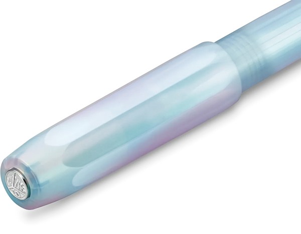 Чорнильна ручка Kaweco Perkeo Iridescent Pearl блакитно-перламутрова перо M (середнє)