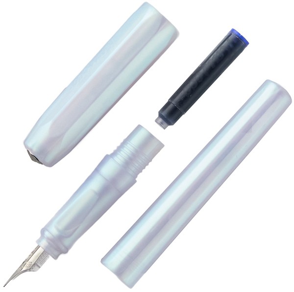 Чорнильна ручка Kaweco Perkeo Iridescent Pearl блакитно-перламутрова перо M (середнє)