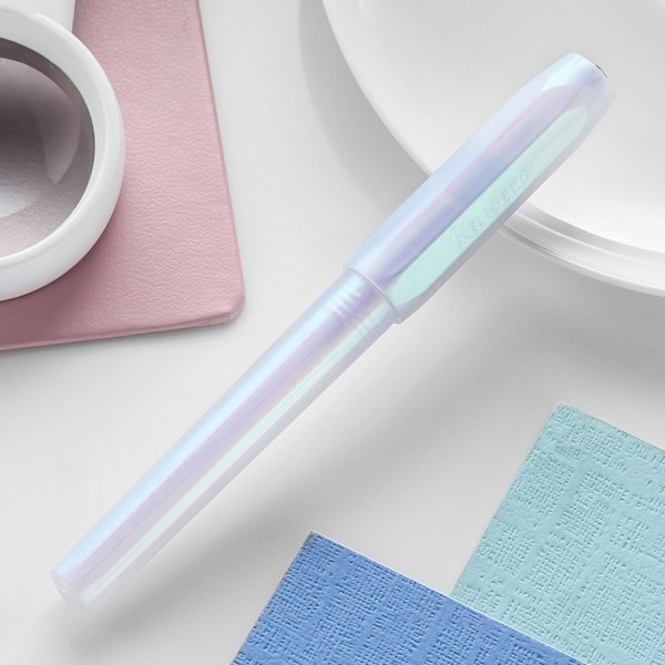 Чорнильна ручка Kaweco Perkeo Iridescent Pearl блакитно-перламутрова перо M (середнє)