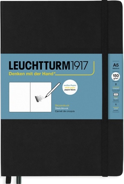 Скетчбук Leuchtturm1917 Medium середній 14,5 х 21 см чорний 
