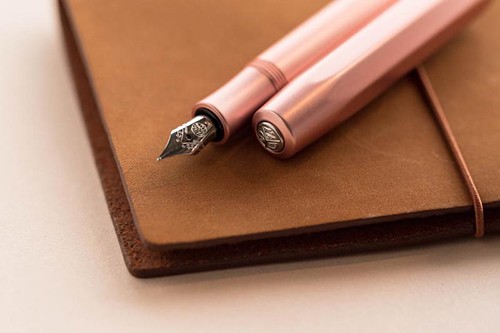 Чорнильна ручка Kaweco Al Sport Rose Gold рожеве золото алюміній перо F (тонке)