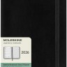 Щотижневик з місцем для записів Moleskine на 2026 рік середній 13 х 21 см чорний м'який