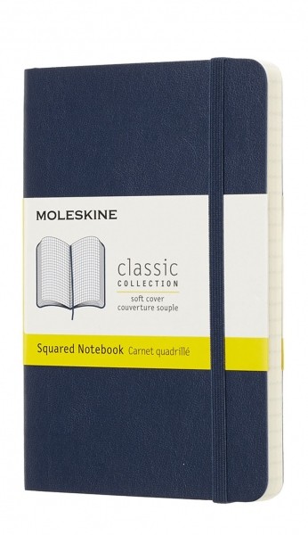 Блокнот Moleskine Classic 9 х 14 см у клітинку сапфір м'який