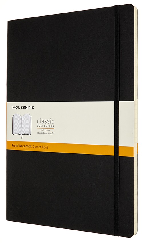 Блокнот Moleskine Classic A4 21 x 29,7 см в лінію чорний м'який