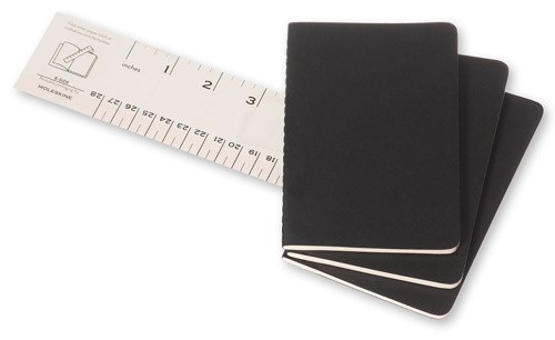 Набір зошитів Moleskine Cahier кишеньковий 9 х 14 см в клітинку чорний