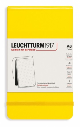 Блокнот Leuchtturm1917 Reporter Notepad кишеньковий 9 х 15 см в крапку лимонний 