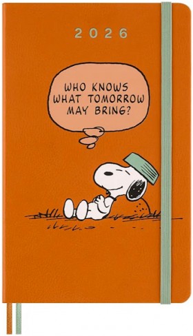 Щотижневик з місцем для записів Moleskine Peanuts на 2026 рік середній 13 х 21 см помаранчевий