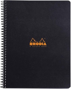 Блокнот Rhodia 4Colours Book A4 чорний в лінію