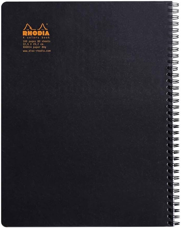 Блокнот Rhodia 4Colours Book A4 чорний в лінію