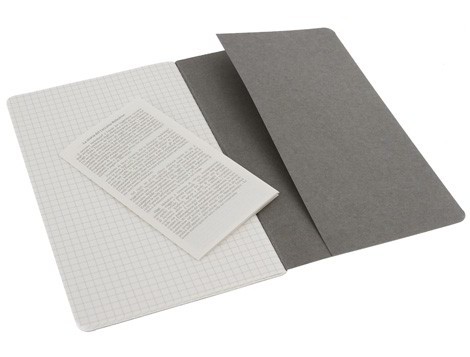 Набір зошитів Moleskine Cahier кишеньковий 9 х 14 см в клітинку теплий сірий 