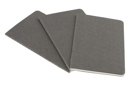 Набір зошитів Moleskine Cahier кишеньковий 9 х 14 см в клітинку теплий сірий 