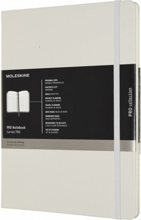 Блокнот недатований Moleskine PRO великий 19 х 25 см сірий