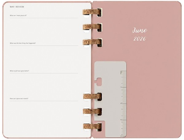 Щотижневик Moleskine 2026 Spiral середній 13 х 21 см мигдальний