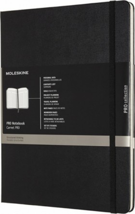 Блокнот недатований Moleskine PRO великий 19 х 25 см чорний